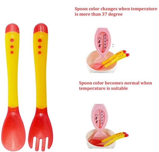 Heat Sensitive Colour Changing Spoon & Fork
